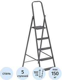 Стремянка стальная 5 ступеней Сибртех 97945
