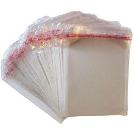 Пакет ПП 15x15 см 20 мкм с клеевым клапаном (100 штук в упаковке)