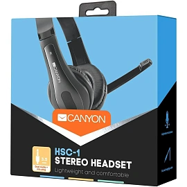 Гарнитура проводная Canyon HSC-1 basic (CNS-CHSC1B)