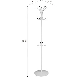 Вешалка напольная (стойка) Пико-4 на 5 персон (белый)