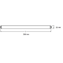 Лампа люминесцентная Osram 18 Вт G13 T8 6500 К 1350 Лм (25 штук в упаковке, 4058075693098)