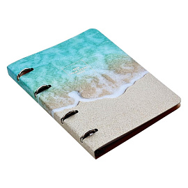 Тетрадь на кольцах со сменным блоком Be Smart Nature Прибой A5 80 листов с рисунком в клетку с перфорацией, матовая ламинация