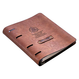 Бизнес-тетрадь Infolio Study Airplane A5 120 листов коричневая в клетку с перфорацией, блинтовое тиснение