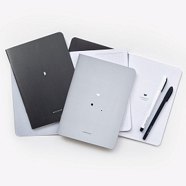 Бизнес-тетрадь Be Smart Minimalism A5 40 листов серая в клетку на скрепке (150x210 мм)