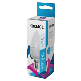 Лампа светодиодная Космос 8.5 Вт E14 C 4500 К 720 Лм матовая (LkecLED8.5wCNE1445)