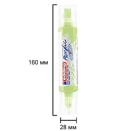 Маркер акриловый Edding 3D 5400/917 двухсторонний зелёный (толщина линии 2-10 мм)
