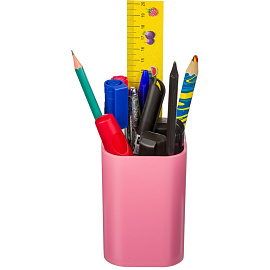 Подставка-стакан для канцелярских принадлежностей Attache Selection розовая 10x7x7 см