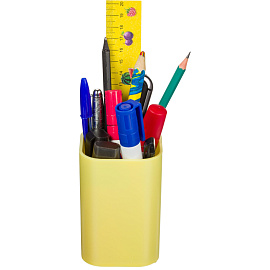 Подставка-стакан для канцелярских принадлежностей Attache Selection желтая 10x7x7 см