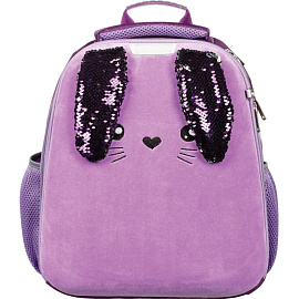 Ранец Комус Класс (№1 School) Basic Bunny анатомический сиреневый с двумя отделениями