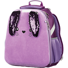 Ранец Комус Класс (№1 School) Basic Bunny анатомический сиреневый с двумя отделениями