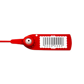 Пломба номерная пластиковая универсальная красная (1000 штук в упаковке)