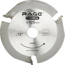 Диск пильный для УШМ по дереву Vira Rage 125 мм (594225)