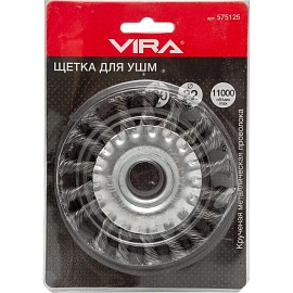 Корщетка для УШМ дисковая стальная проволока 125 мм Vira (575125)