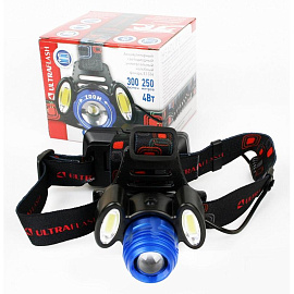 Фонарь налобный светодиодный Ultraflash E1334 аккумуляторный (13904)