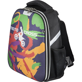Ранец Комус Класс (№1 School) анатомический Basic Moto cross