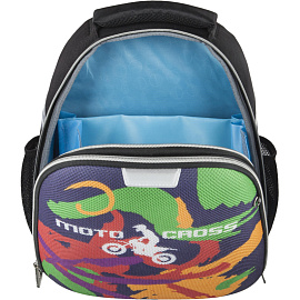 Ранец Комус Класс (№1 School) анатомический Basic Moto cross