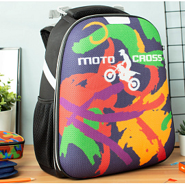 Ранец Комус Класс (№1 School) анатомический Basic Moto cross