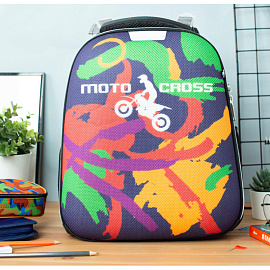 Ранец Комус Класс (№1 School) анатомический Basic Moto cross