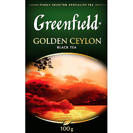 Чай листовой черный Greenfield Golden Ceylon 100 г фото Чай листовой черный Greenfield Golden Ceylon 100 г