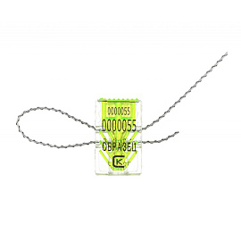 Пломба пластиковая номерная 15 мм зеленая (100 штук в упаковке)