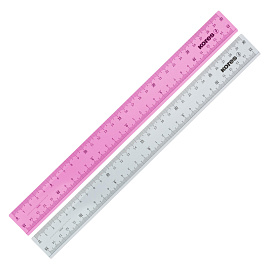 Линейка Kores 30 см пластиковая прозрачная