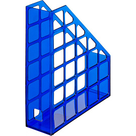 Лоток вертикальный для бумаг 75 мм Attache Line пластиковый синий