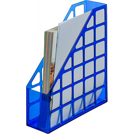 Лоток вертикальный для бумаг 75 мм Attache Line пластиковый синий