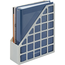 Лоток вертикальный для бумаг 75 мм Attache Line пластиковый серый