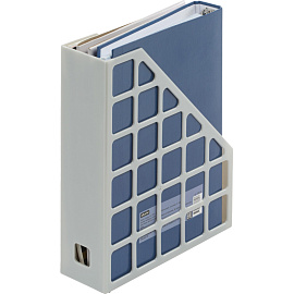 Лоток вертикальный для бумаг 75 мм Attache Line пластиковый серый