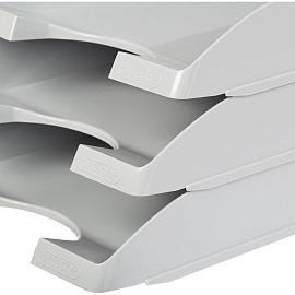 Лоток горизонтальный для бумаг Attache Line пластиковый серый