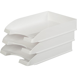Лоток горизонтальный для бумаг Attache Line пластиковый белый