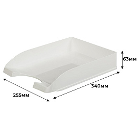 Лоток горизонтальный для бумаг Attache Line пластиковый белый