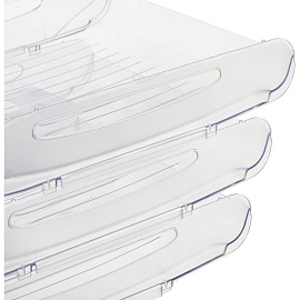 Лоток горизонтальный для бумаг Attache Элегант пластиковый серый