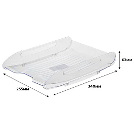 Лоток горизонтальный для бумаг Attache Элегант пластиковый серый