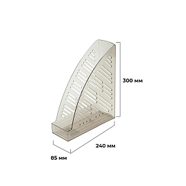 Лоток вертикальный для бумаг 85 мм Attache серый пластиковый