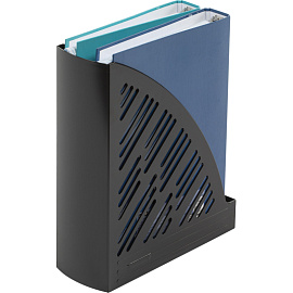 Лоток вертикальный для бумаг 85 мм Attache пластиковый черный скругленный