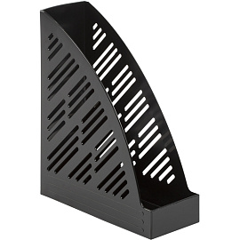 Лоток вертикальный для бумаг 85 мм Attache пластиковый черный скругленный