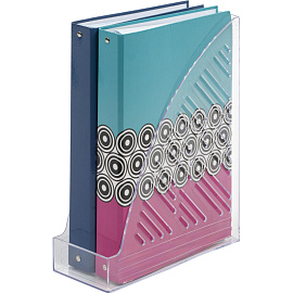 Лоток вертикальный для бумаг 85 мм Attache пластиковый прозрачный