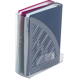 Лоток вертикальный для бумаг 85 мм Attache пластиковый прозрачный