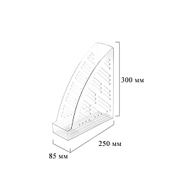 Лоток вертикальный для бумаг 85 мм Attache пластиковый прозрачный
