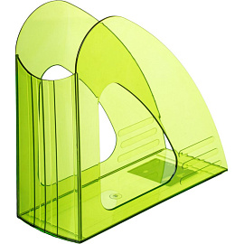 Лоток вертикальный для бумаг 90 мм Attache Bright Colours прозрачный зеленый