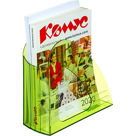 Лоток вертикальный для бумаг 90 мм Attache Bright Colours прозрачный зеленый