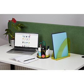 Лоток вертикальный для бумаг 90 мм Attache Bright Colours прозрачный желтый