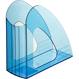 Лоток вертикальный для бумаг 90 мм Attache Bright Colours прозрачный голубой