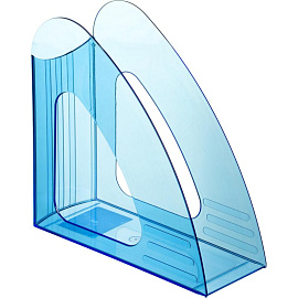 Лоток вертикальный для бумаг 90 мм Attache Bright Colours прозрачный голубой