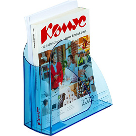 Лоток вертикальный для бумаг 90 мм Attache Bright Colours прозрачный голубой