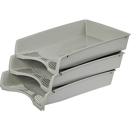 Лоток горизонтальный для бумаг Attache Economy Офис Класс пластиковый серый