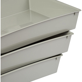 Лоток горизонтальный для бумаг Attache Economy Офис Класс пластиковый серый