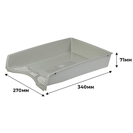 Лоток горизонтальный для бумаг Attache Economy Офис Класс пластиковый серый