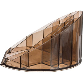 Подставка-органайзер для канцелярских принадлежностей Attache Форум 12 отделений коричневая 10x17.5x17.5 см